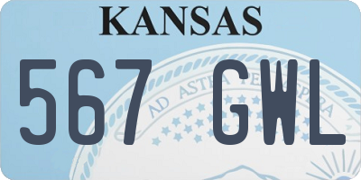 KS license plate 567GWL