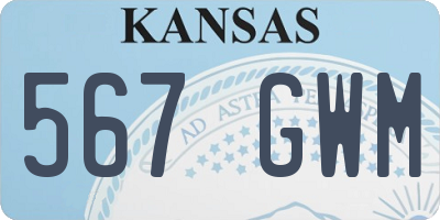 KS license plate 567GWM