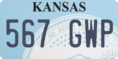 KS license plate 567GWP