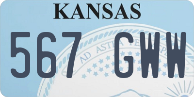 KS license plate 567GWW