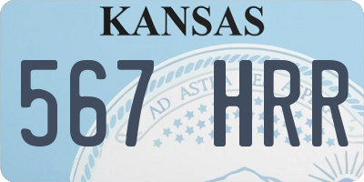 KS license plate 567HRR