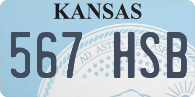 KS license plate 567HSB