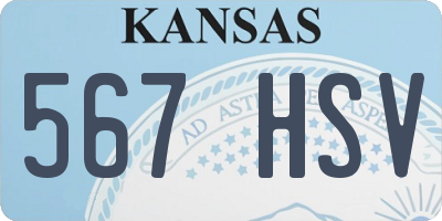 KS license plate 567HSV