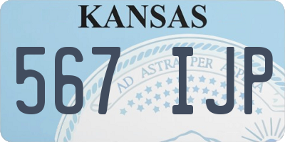 KS license plate 567IJP