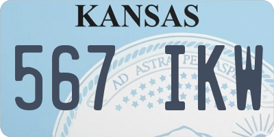 KS license plate 567IKW