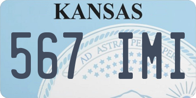 KS license plate 567IMI