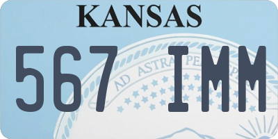 KS license plate 567IMM