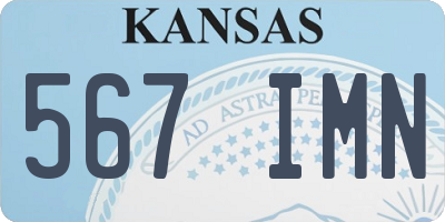 KS license plate 567IMN
