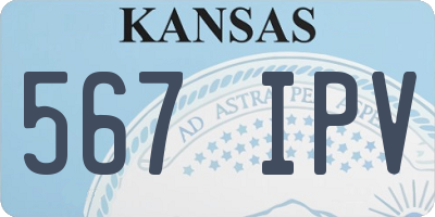 KS license plate 567IPV