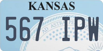 KS license plate 567IPW