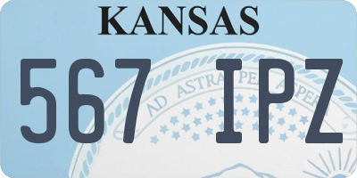 KS license plate 567IPZ