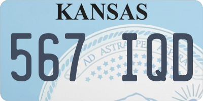 KS license plate 567IQD