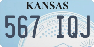 KS license plate 567IQJ
