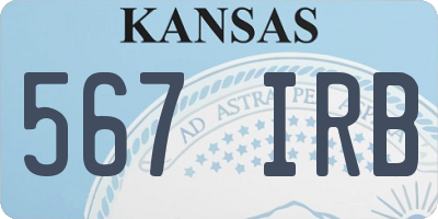 KS license plate 567IRB