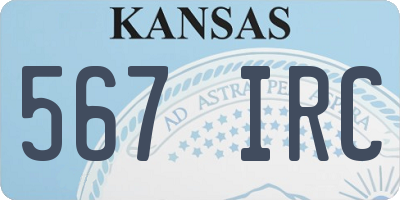 KS license plate 567IRC