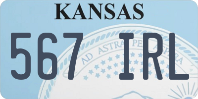 KS license plate 567IRL