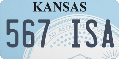 KS license plate 567ISA