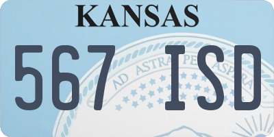 KS license plate 567ISD