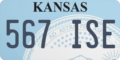 KS license plate 567ISE