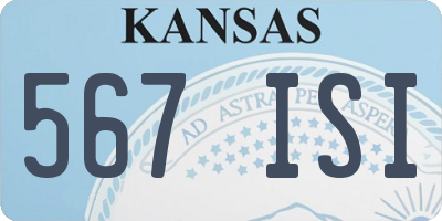 KS license plate 567ISI