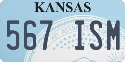 KS license plate 567ISM
