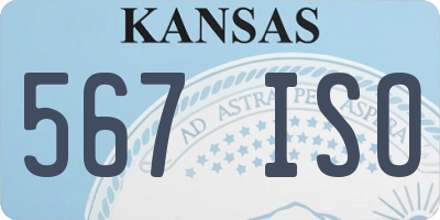 KS license plate 567ISO