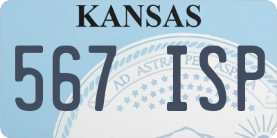 KS license plate 567ISP