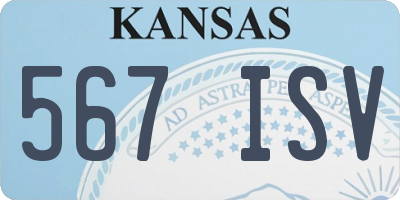 KS license plate 567ISV