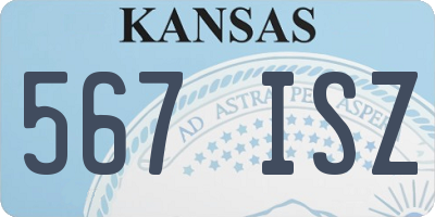 KS license plate 567ISZ