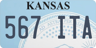 KS license plate 567ITA