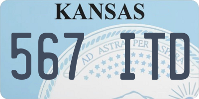 KS license plate 567ITD