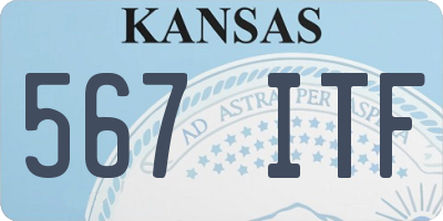 KS license plate 567ITF