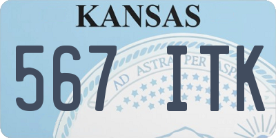 KS license plate 567ITK