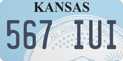 KS license plate 567IUI