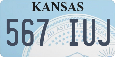 KS license plate 567IUJ