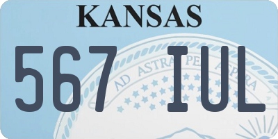 KS license plate 567IUL