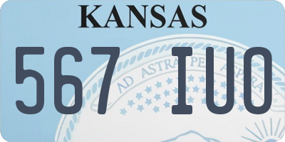 KS license plate 567IUO