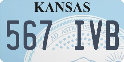 KS license plate 567IVB