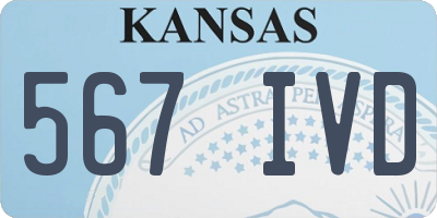 KS license plate 567IVD