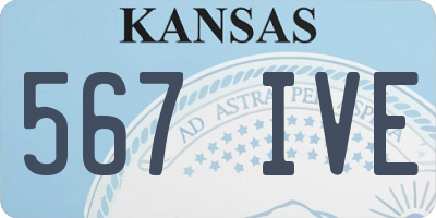 KS license plate 567IVE