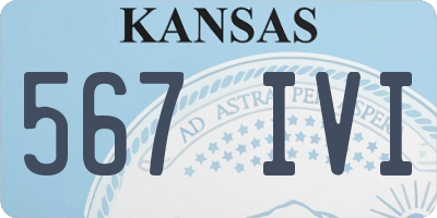 KS license plate 567IVI