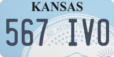KS license plate 567IVO