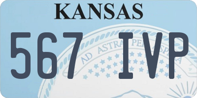 KS license plate 567IVP