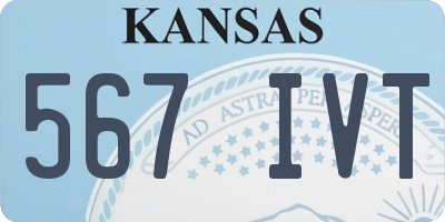 KS license plate 567IVT