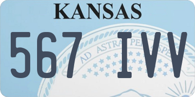 KS license plate 567IVV