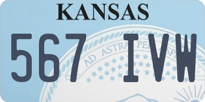 KS license plate 567IVW