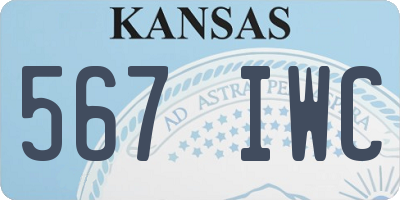 KS license plate 567IWC