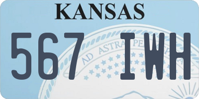 KS license plate 567IWH