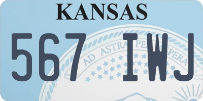 KS license plate 567IWJ