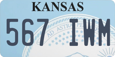 KS license plate 567IWM